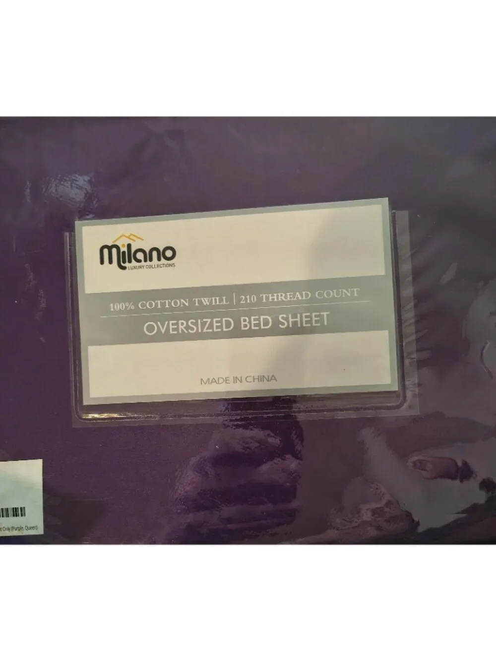 NEW Milano Luxury Collection 100% Cotton Twill Purple Oversized 210 Thread Count